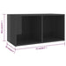 Dulapuri TV 4 buc gri extralucios 72x35x36,5 cm lemn prelucrat - WALTI WALTI