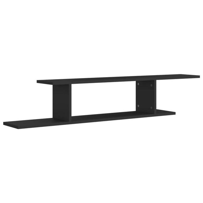 Raft TV cu montaj pe perete, negru, 125x18x23 cm, PAL - WALTI WALTI