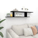 Raft TV cu montaj pe perete, negru, 125x18x23 cm, PAL - WALTI WALTI