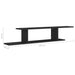 Raft TV cu montaj pe perete, negru, 125x18x23 cm, PAL - WALTI WALTI