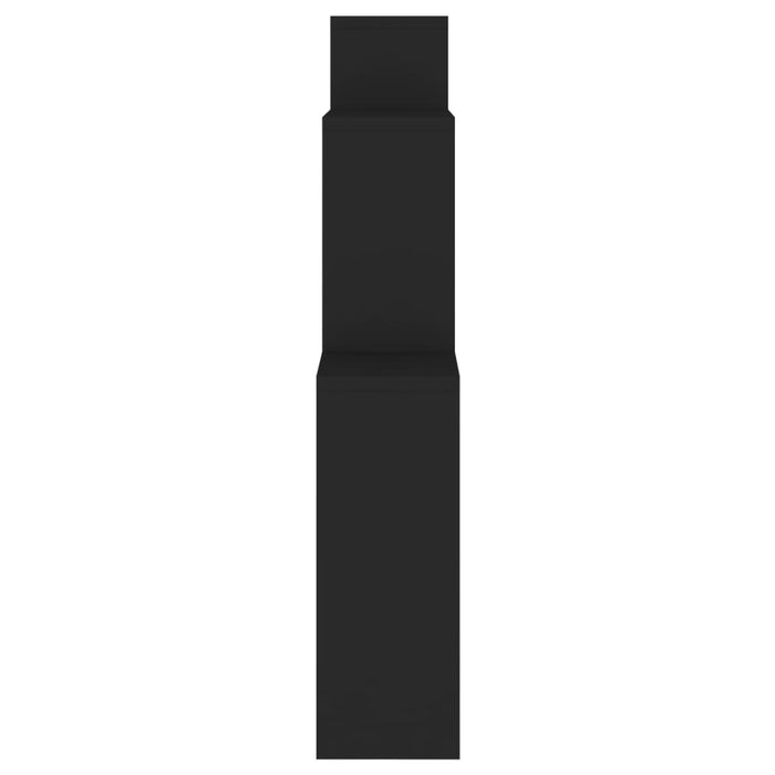 Raft de perete cub, negru, 80x15x78,5 cm, PAL - WALTI WALTI