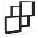 Raft de perete cub, negru, 80x15x78,5 cm, PAL - WALTI WALTI