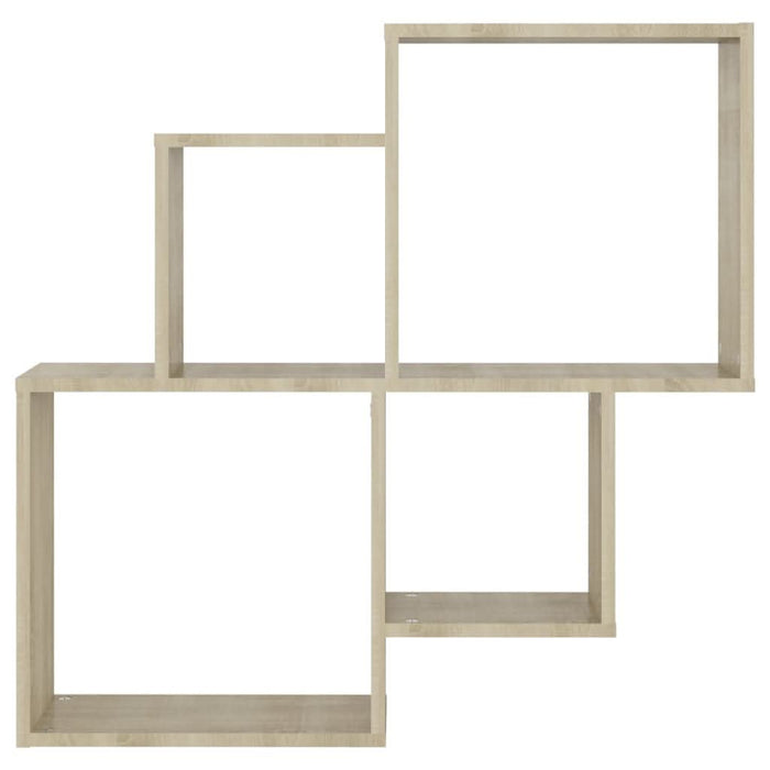 Raft de perete cub, stejar sonoma, 80x15x78,5cm, lemn prelucrat - WALTI WALTI