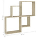 Raft de perete cub, stejar sonoma, 80x15x78,5cm, lemn prelucrat - WALTI WALTI