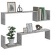 Rafturi de perete, 2 buc, gri beton, 100x15x20 cm, PAL - WALTI WALTI