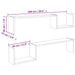Rafturi de perete, 2 buc, gri beton, 100x15x20 cm, PAL - WALTI WALTI