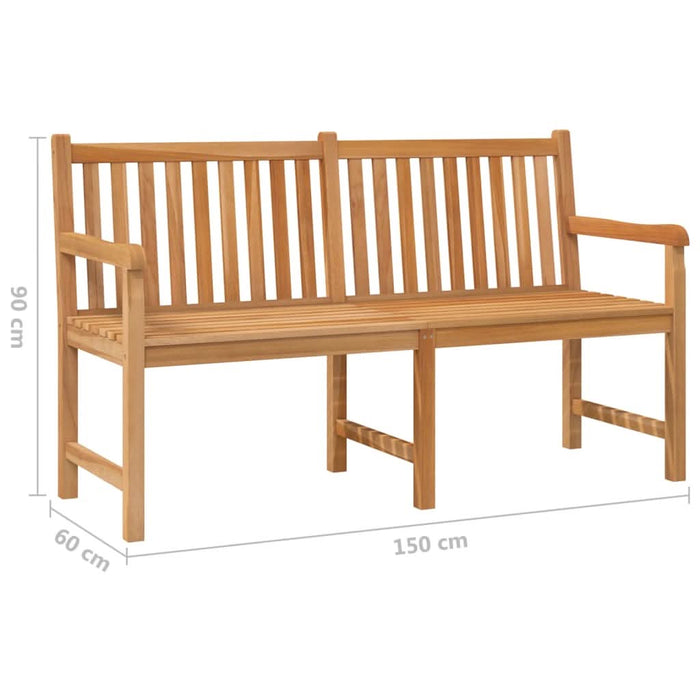 Bancă de grădină, 150 cm, lemn masiv de tec - WALTI WALTI