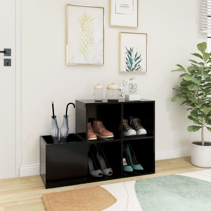 Pantofar de hol, negru, 105x35,5x70 cm, PAL - WALTI WALTI