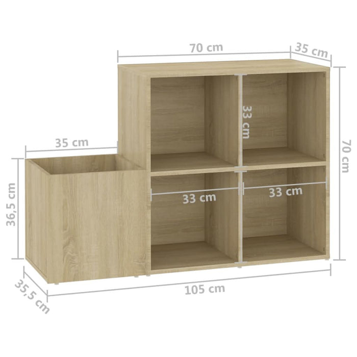 Pantofar de hol, stejar sonoma, 105x35,5x70 cm, PAL - WALTI WALTI