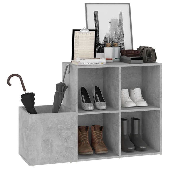 Pantofar de hol, gri beton, 105x35,5x70 cm, PAL - WALTI WALTI
