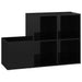 Pantofar de hol, negru extralucios, 105x35,5x70 cm, PAL - WALTI WALTI