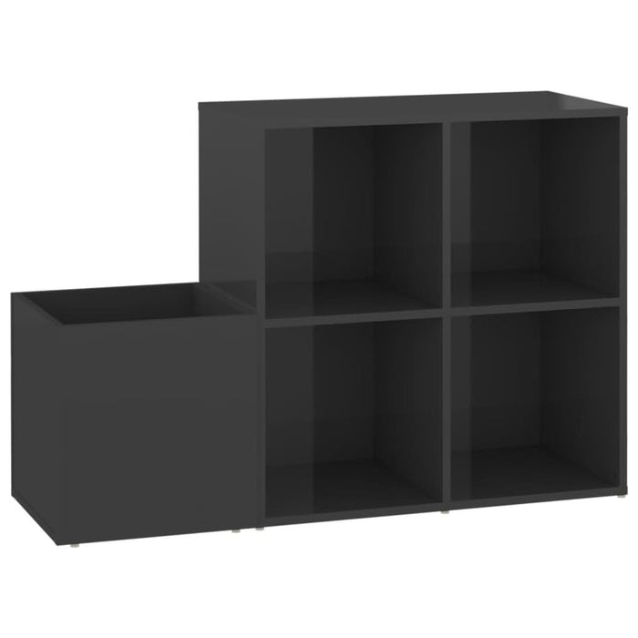 Pantofar de hol, gri extralucios, 105x35,5x70cm, lemn prelucrat - WALTI WALTI