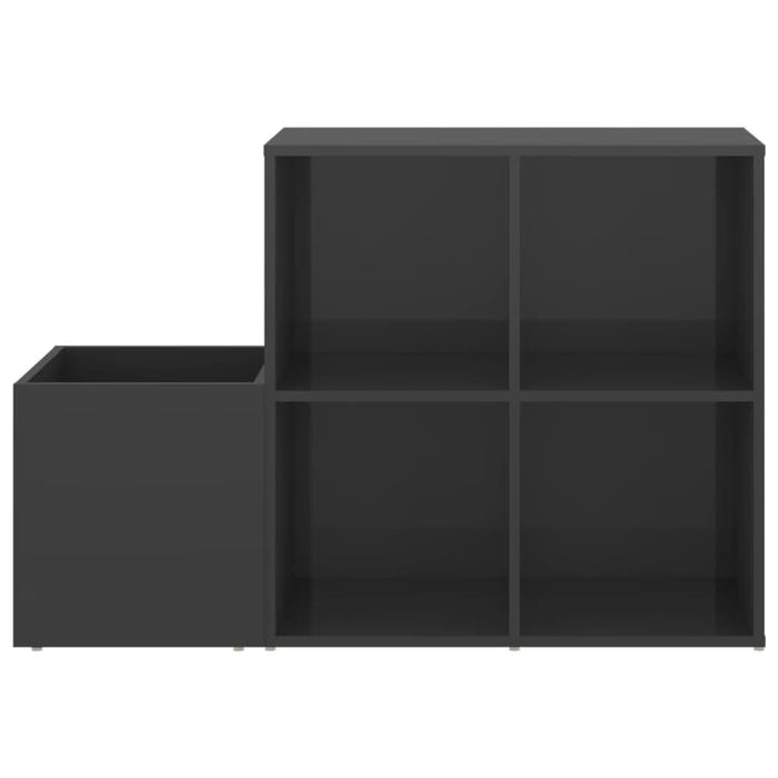Pantofar de hol, gri extralucios, 105x35,5x70cm, lemn prelucrat - WALTI WALTI