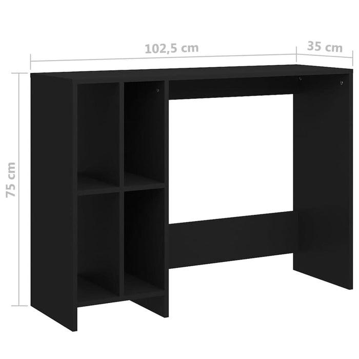 Birou Notebook, negru, 102,5x35x75 cm, PAL - WALTI WALTI