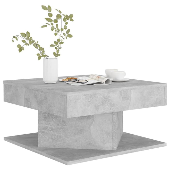 Măsuță de cafea, gri beton, 57x57x30 cm, PAL - WALTI WALTI