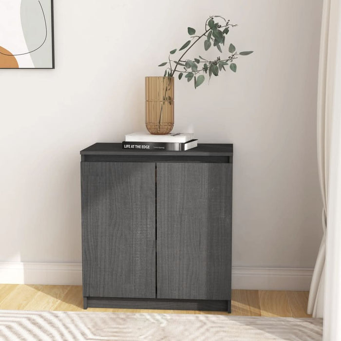Dulap lateral, gri, 60x36x65 cm, lemn masiv de pin - WALTI WALTI