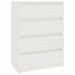 Dulap lateral, alb, 60x36x84 cm, lemn masiv de pin - WALTI WALTI