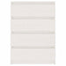 Dulap lateral, alb, 60x36x84 cm, lemn masiv de pin - WALTI WALTI