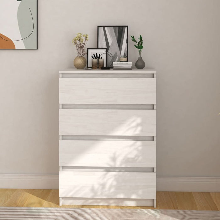 Dulap lateral, alb, 60x36x84 cm, lemn masiv de pin - WALTI WALTI
