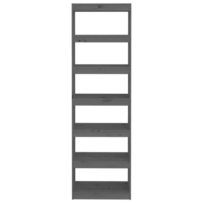 Bibliotecă/Separator cameră gri 60x30x199,5 cm lemn masiv pin - WALTI WALTI