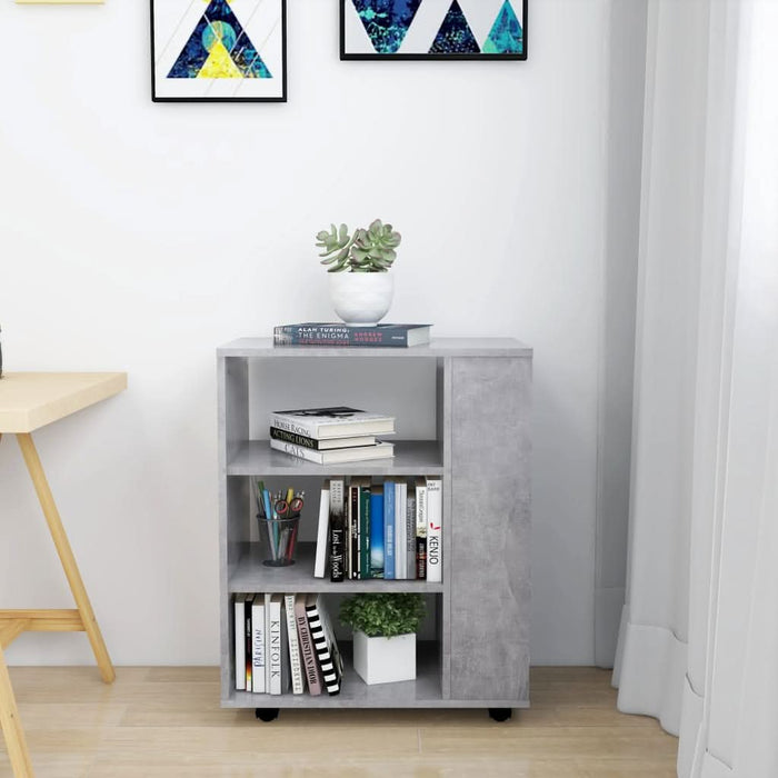 Dulap cu roți, gri beton, 60x35x75 cm, PAL - WALTI WALTI