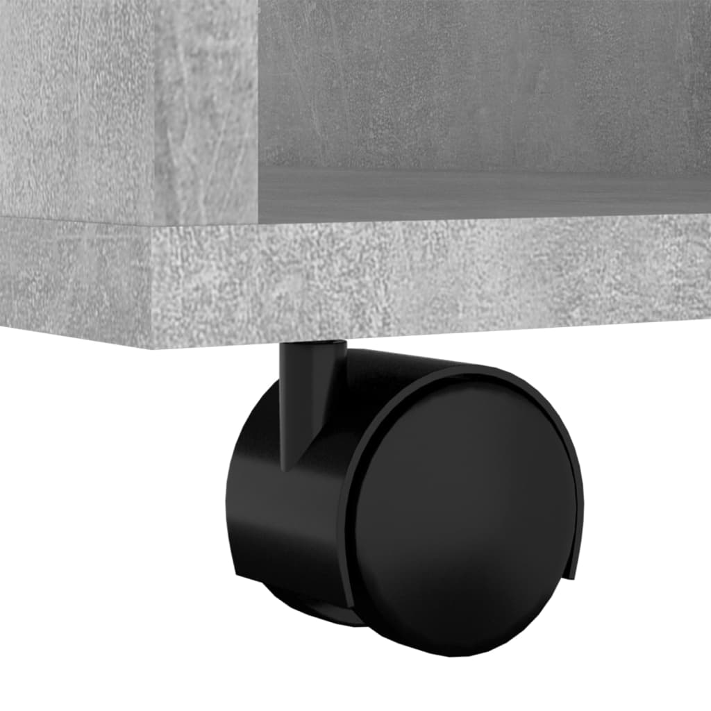 Dulap cu roți, gri beton, 60x53x72 cm, PAL