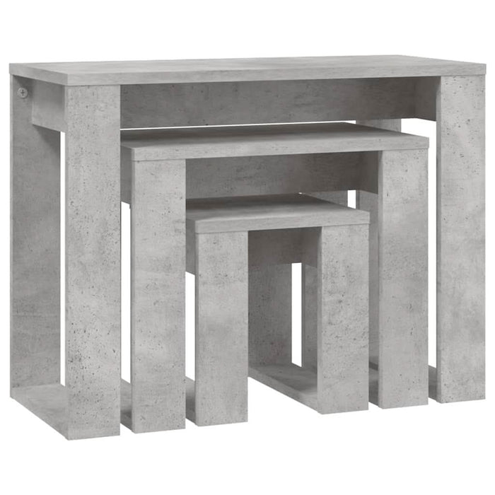 Mese suprapuse, 3 buc., gri beton, lemn compozit - WALTI WALTI
