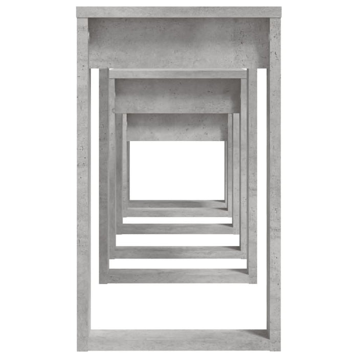 Mese suprapuse, 3 buc., gri beton, lemn compozit - WALTI WALTI
