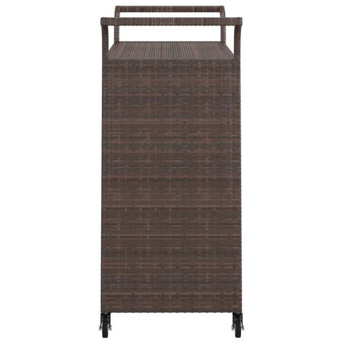Cărucior de bar cu sertar, maro, 100x45x97 cm, poliratan - WALTI WALTI
