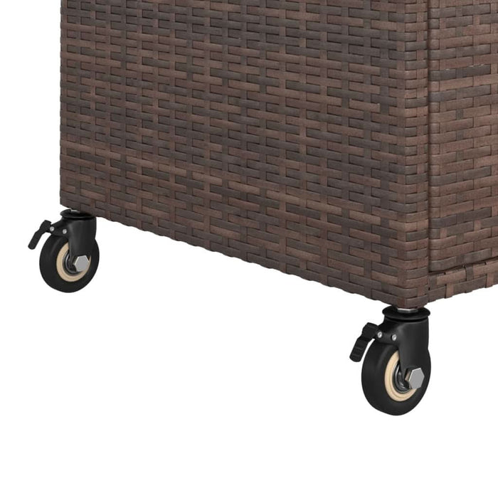 Cărucior de bar cu sertar, maro, 100x45x97 cm, poliratan - WALTI WALTI