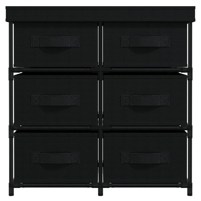 Dulap depozitare cu 6 sertare, negru, 55x29x55 cm, oțel - WALTI WALTI