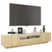 Comodă TV cu lumini LED, stejar sonoma, 180x35x40 cm - WALTI WALTI
