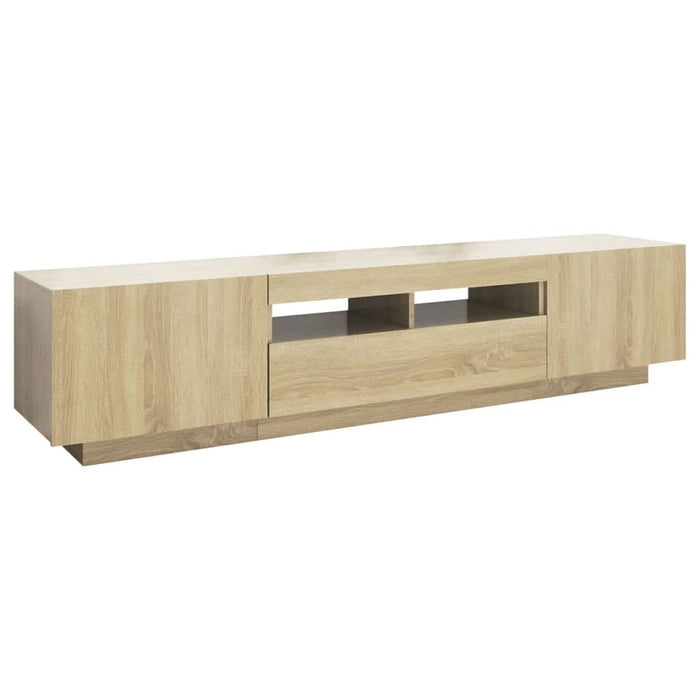 Comodă TV cu lumini LED, stejar sonoma, 180x35x40 cm - WALTI WALTI