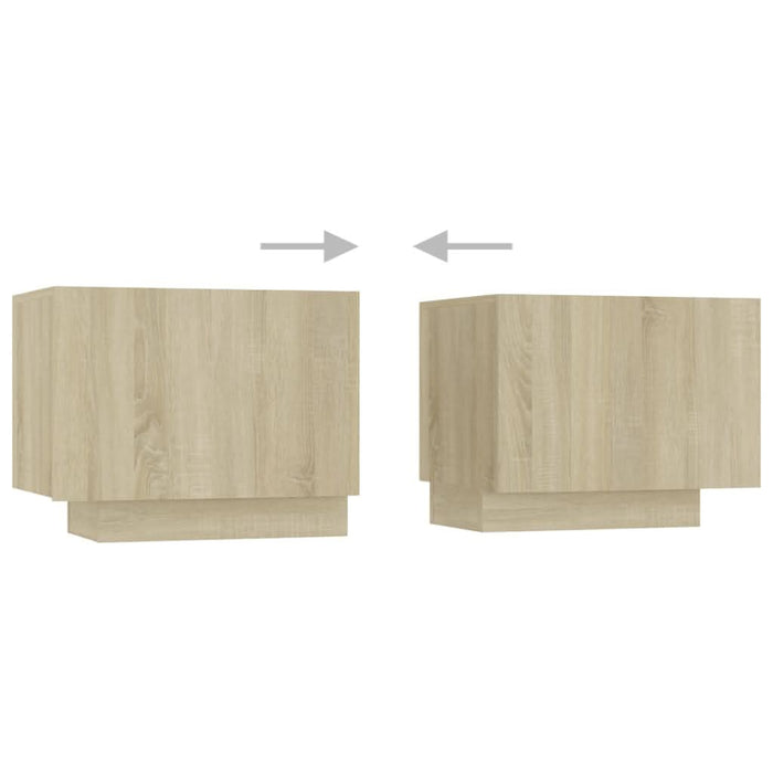 Comodă TV cu lumini LED, stejar sonoma, 180x35x40 cm - WALTI WALTI