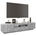 Comodă TV cu lumini LED, gri beton, 180x35x40 cm - WALTI WALTI
