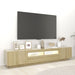 Comodă TV cu lumini LED, stejar sonoma, 200x35x40 cm - WALTI WALTI