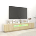 Comodă TV cu lumini LED, stejar sonoma, 200x35x40 cm - WALTI WALTI