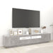 Comodă TV cu lumini LED, gri beton, 200x35x40 cm - WALTI WALTI