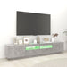 Comodă TV cu lumini LED, gri beton, 200x35x40 cm - WALTI WALTI