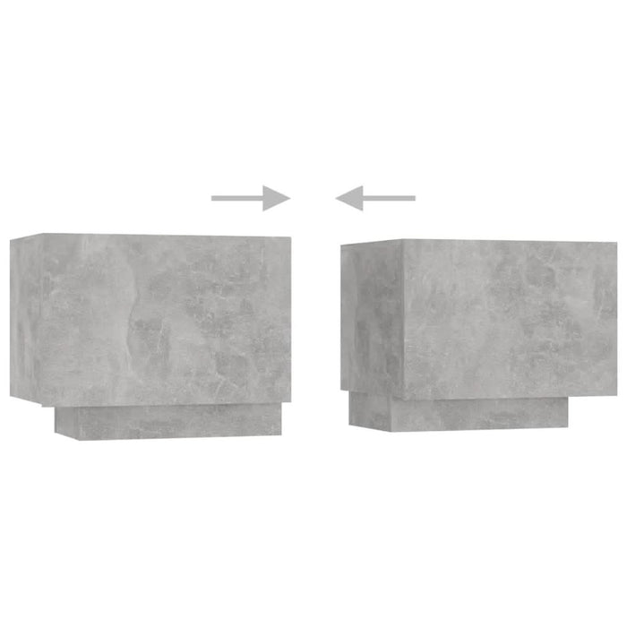 Comodă TV cu lumini LED, gri beton, 200x35x40 cm - WALTI WALTI