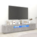 Comodă TV cu lumini LED, gri beton, 200x35x40 cm - WALTI WALTI