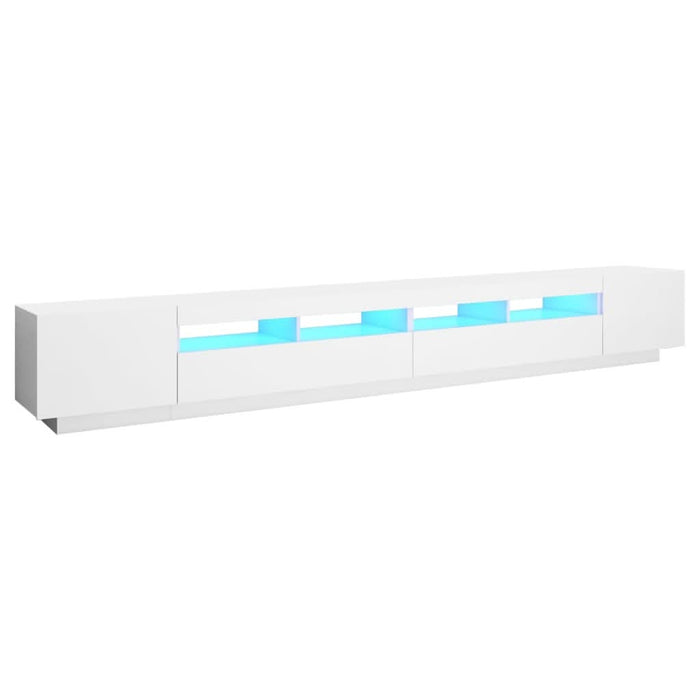 Comodă TV cu lumini LED, alb, 300x35x40cm - WALTI WALTI