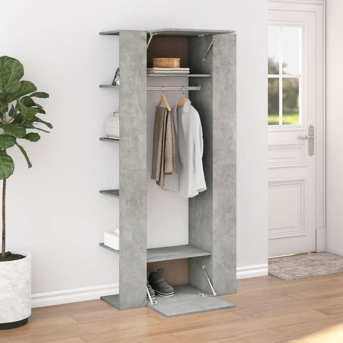 Dulap de hol, gri beton, 97,5x37x99 cm, lemn prelucrat - WALTI WALTI