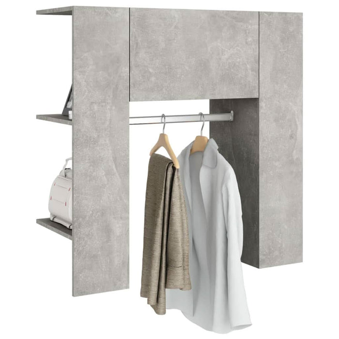 Dulap de hol, gri beton, 97,5x37x99 cm, lemn prelucrat - WALTI WALTI