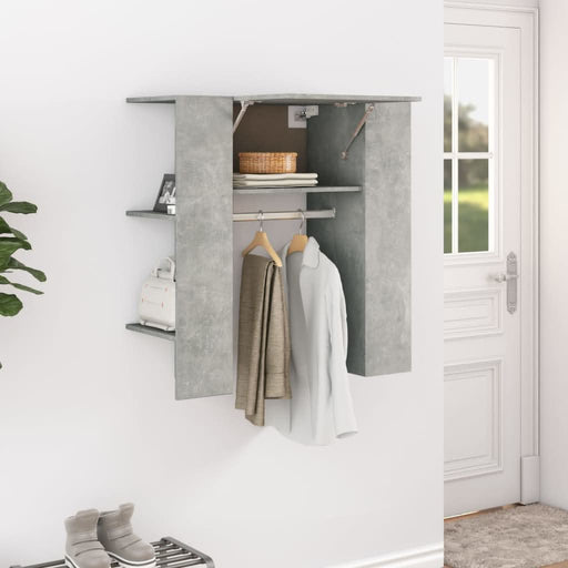 Dulap de hol, gri beton, 97,5x37x99 cm, lemn prelucrat - WALTI WALTI