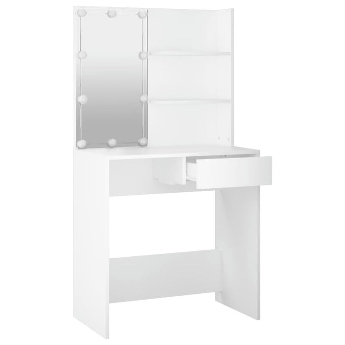 Masă de toaletă cu LED, alb, 74,5x40x141 cm - WALTI WALTI