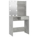 Masă de toaletă cu LED, gri beton, 74,5x40x141 cm - WALTI WALTI