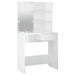 Masă de toaletă cu LED, alb extralucios, 74,5x40x141 cm - WALTI WALTI