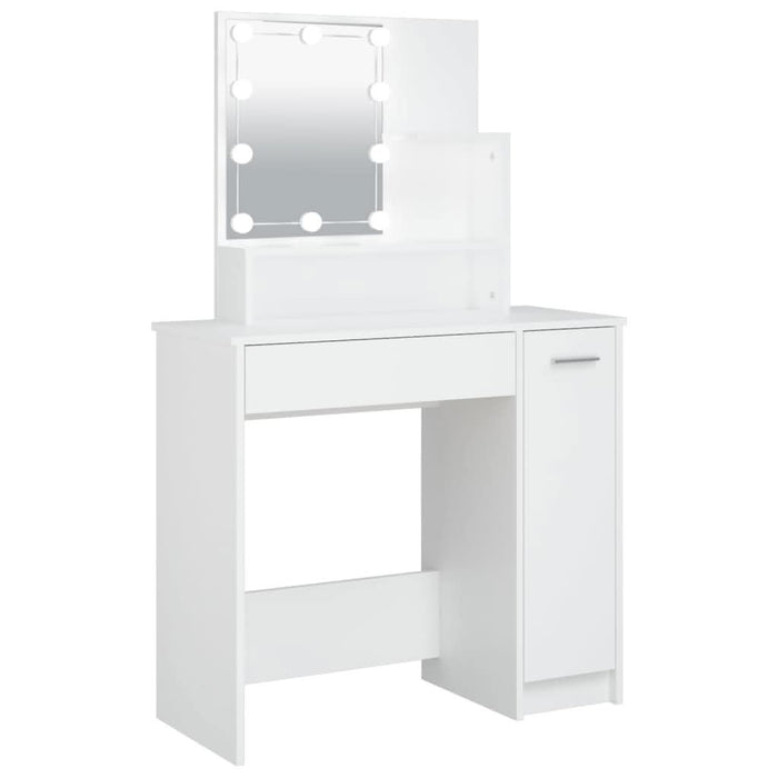 Masă de toaletă cu LED, alb, 86,5x35x136 cm - WALTI WALTI