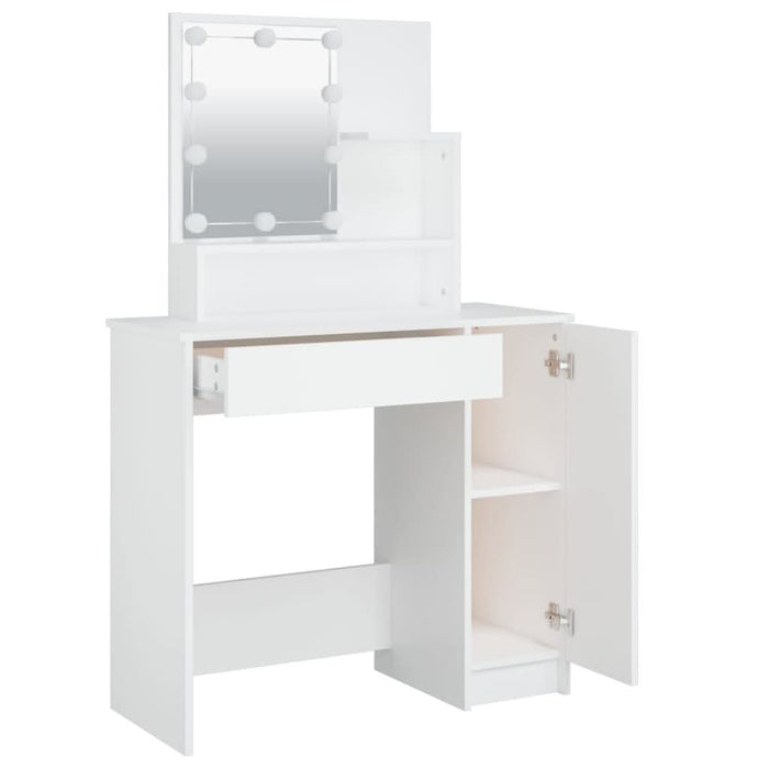 Masă de toaletă cu LED, alb, 86,5x35x136 cm - WALTI WALTI